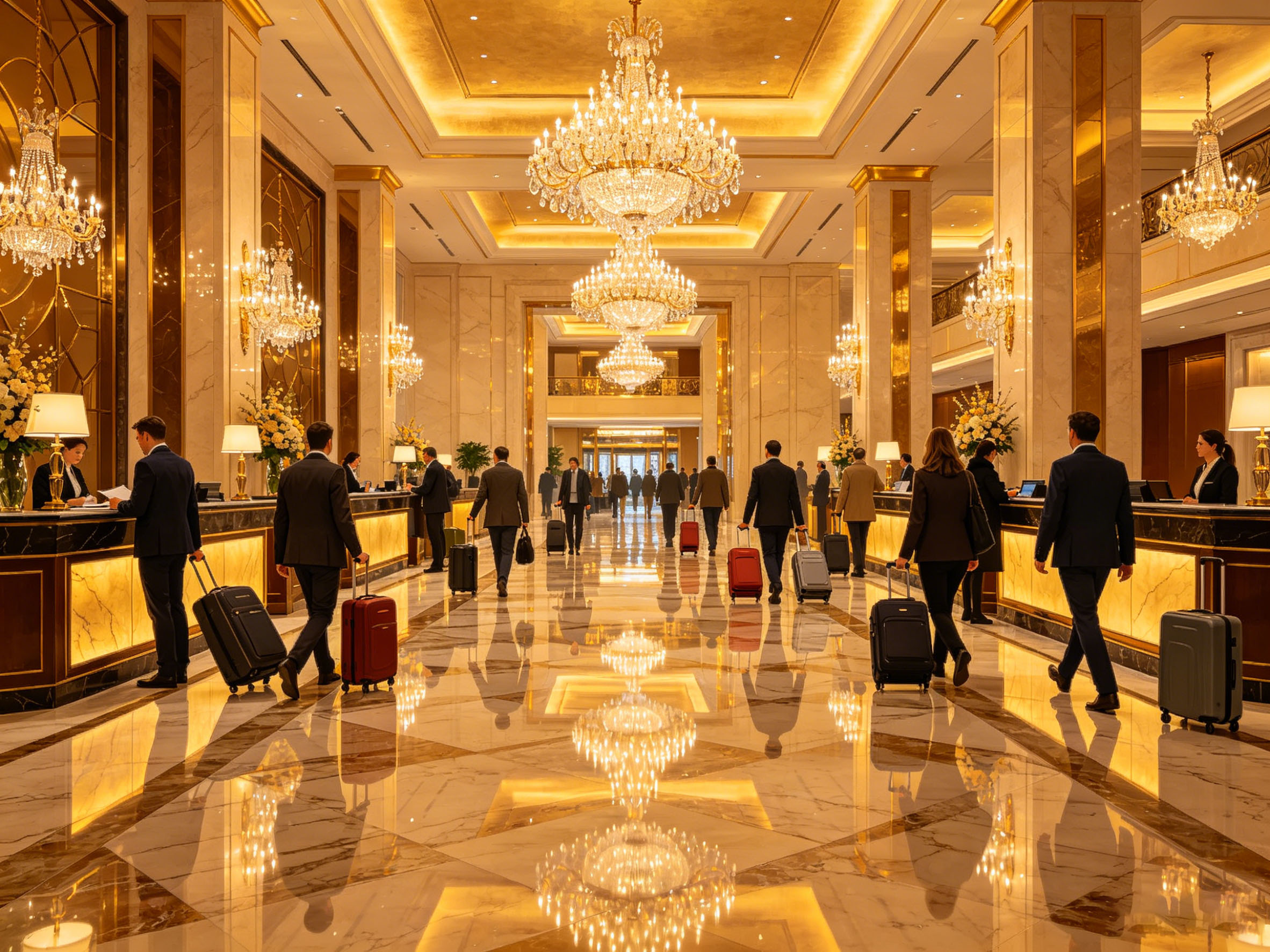 5-Star Hotel Lobby Stone Design Luxury from Floor to Column(1)
