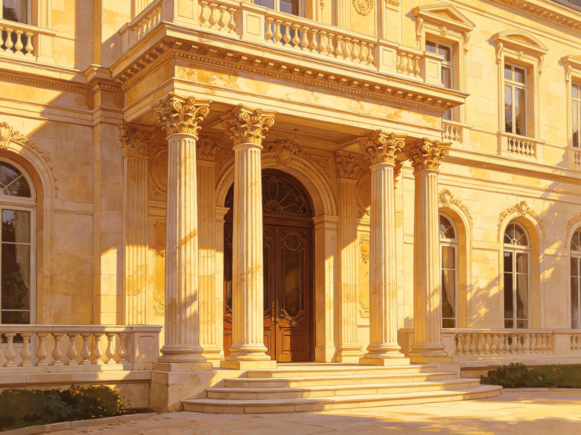 European Villa Facade Stone(2)