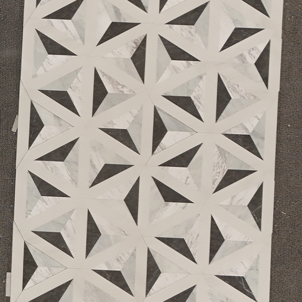 Geometric marble waterjet for Corridor Flooring(1)
