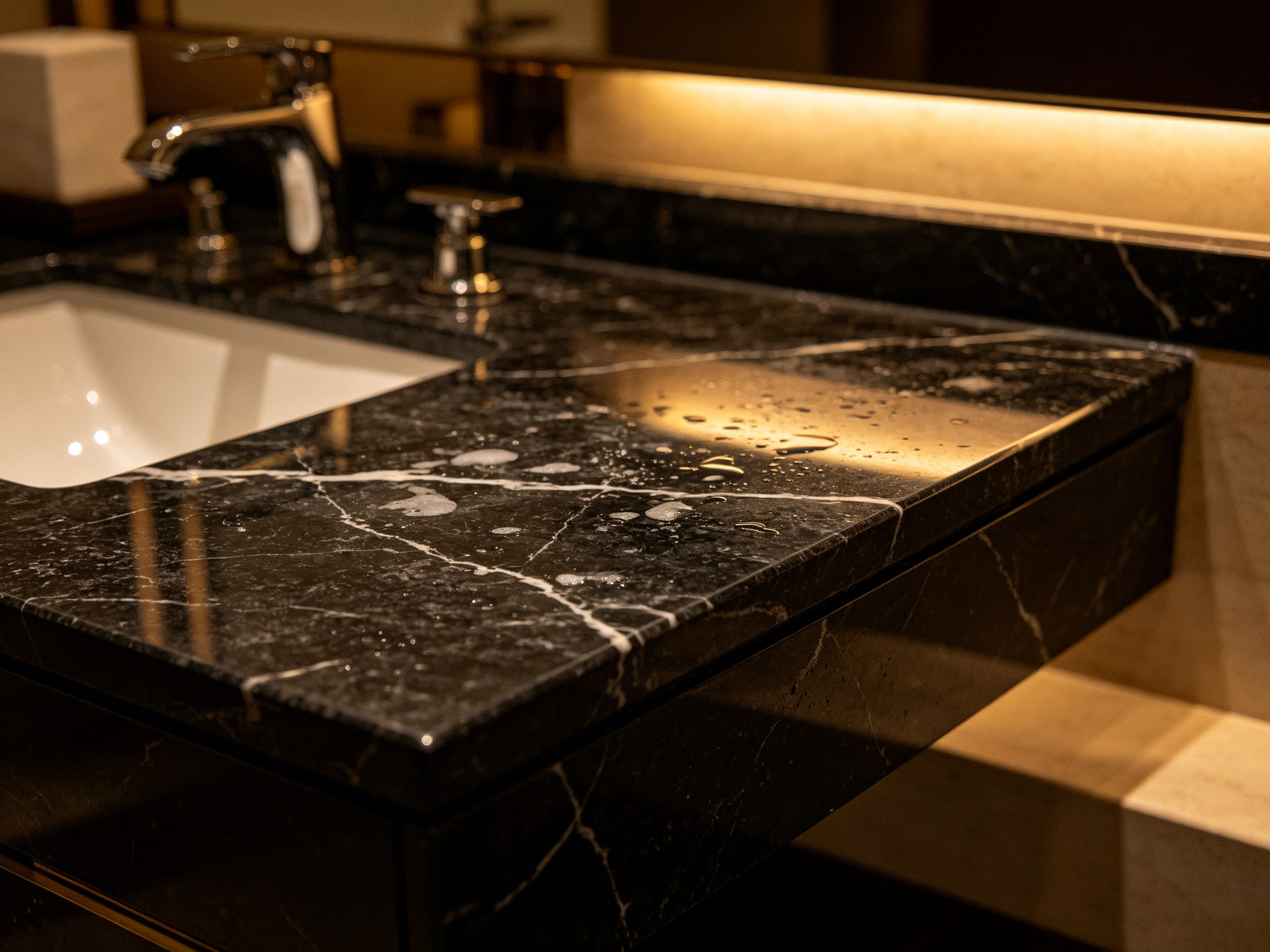 Hotel Bathroom Stone Application_ Waterproofing & Beauty (2)