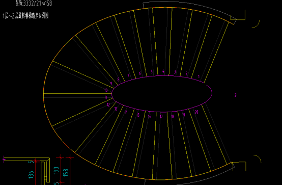 Luxury villa curved staircase in Thyme Beige Limestone (2)
