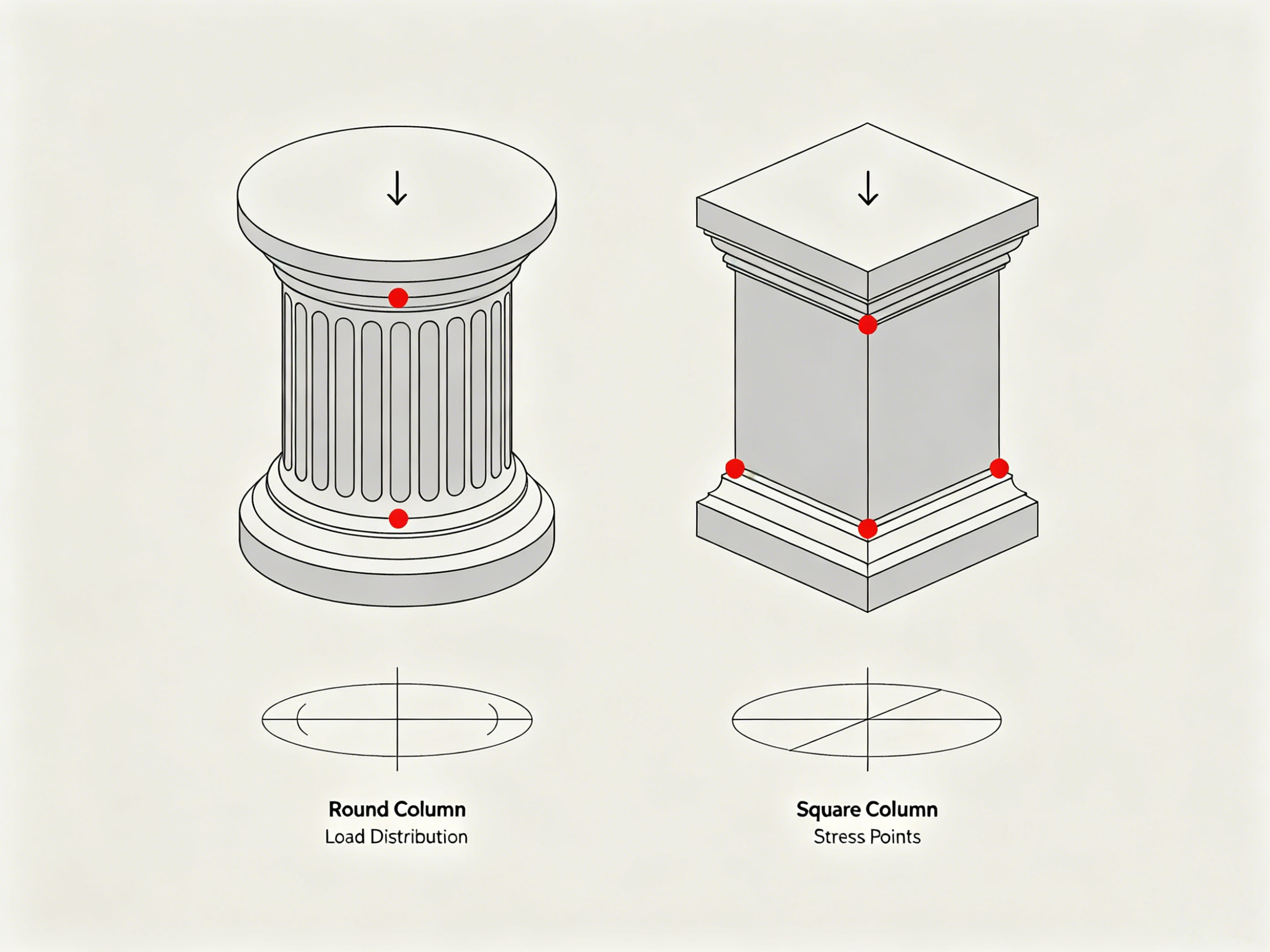 Round vs Square Columns_ Shape Choices for Architectural Pillars (1)