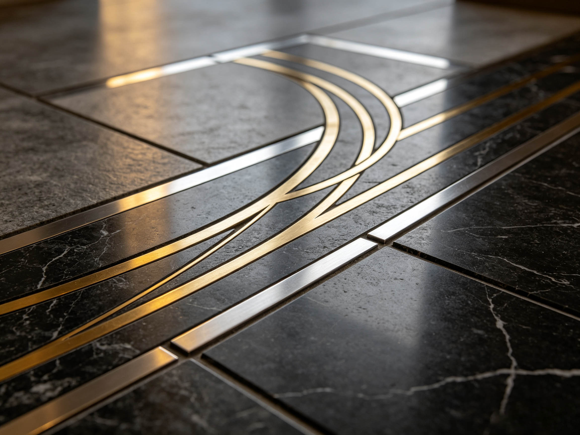 Waterjet Metal Inlay Turning Floors into Artworks(1)